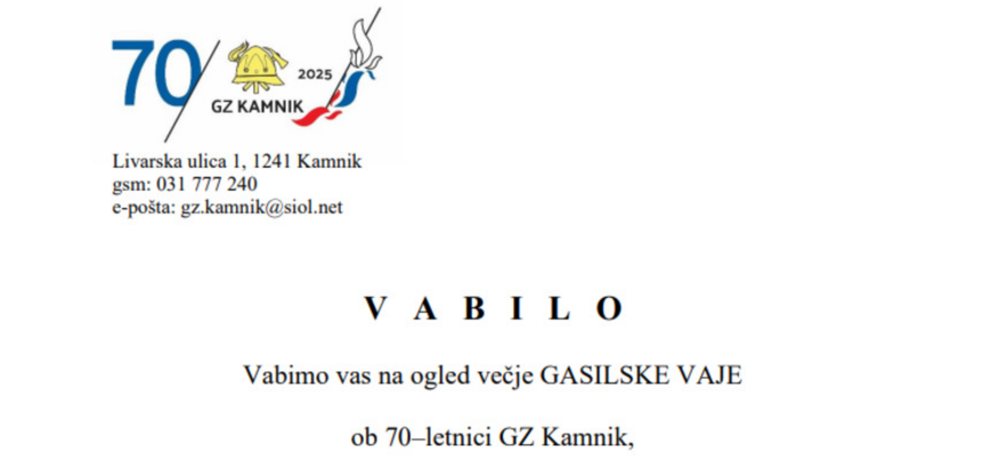 Ogled gasilske vaje 